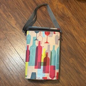 Bottle Print Insulated Lunch Cooler Bag - Colorful Bottle Pattern